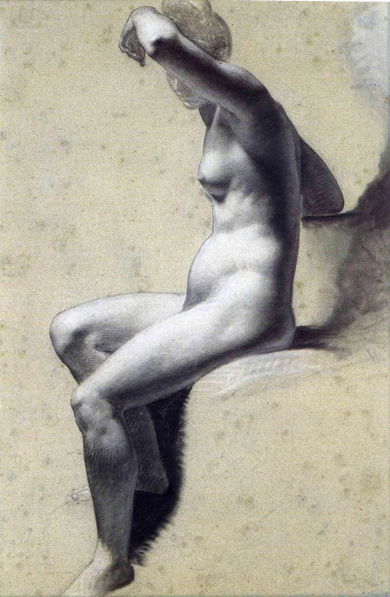 Pierre - Paul Prud'hon, 118, Studio di nudo seduto